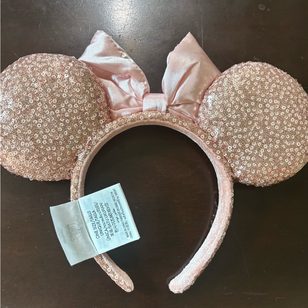 Disney Pink Sequin Minnie Mouse Ears Headband - Picture 2 of 5